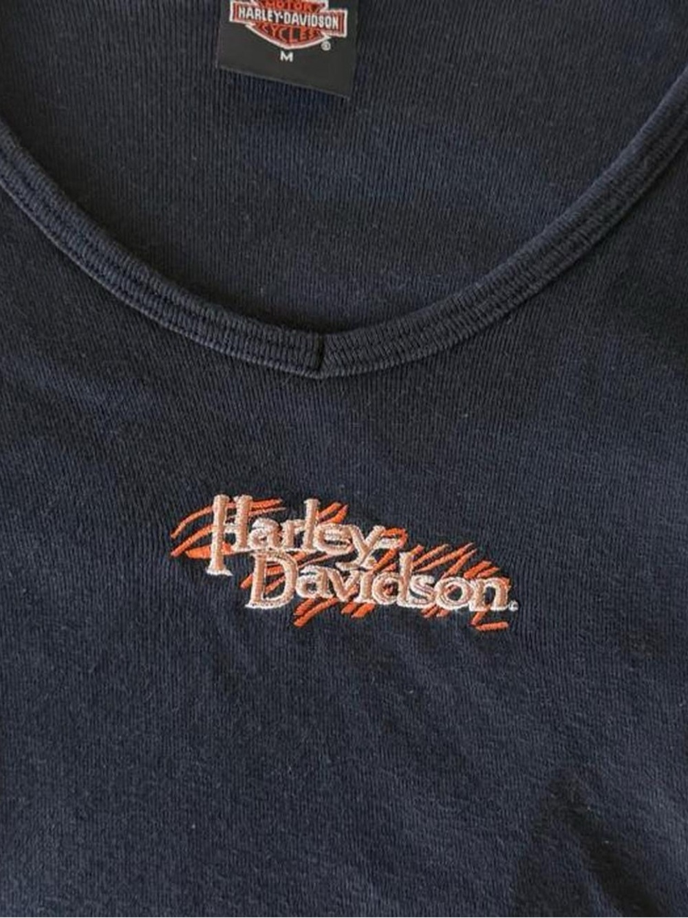 vintage harley davidson embroidered tee